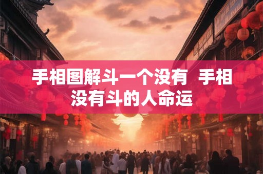 手相图解斗一个没有  手相没有斗的人命运