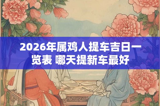 2026年属鸡人提车吉日一览表 哪天提新车最好