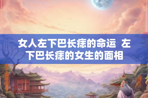 女人左下巴长痣的命运  左下巴长痣的女生的面相