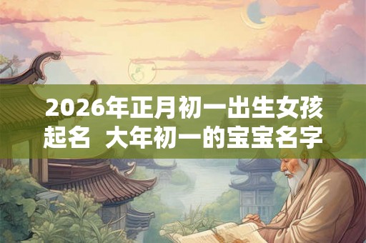 2026年正月初一出生女孩起名  大年初一的宝宝名字
