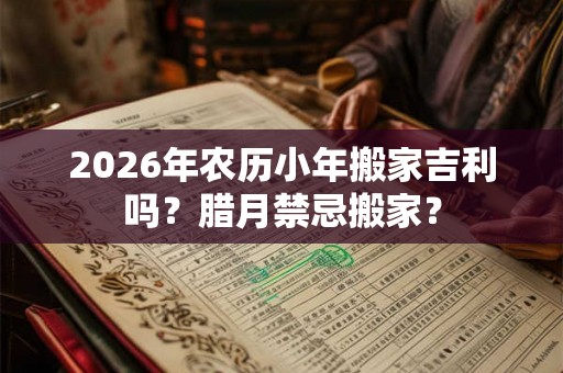 2026年农历小年搬家吉利吗？腊月禁忌搬家？