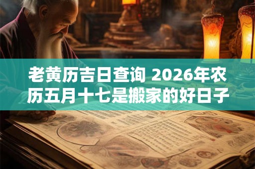 老黄历吉日查询 2026年农历五月十七是搬家的好日子么