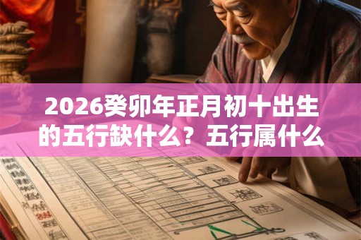 2026癸卯年正月初十出生的五行缺什么？五行属什么
