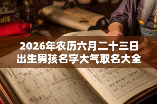 2026年农历六月二十三日出生男孩名字大气取名大全