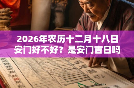 2026年农历十二月十八日安门好不好？是安门吉日吗？