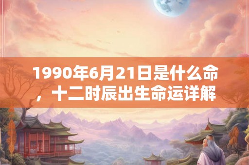 1990年6月21日是什么命，十二时辰出生命运详解