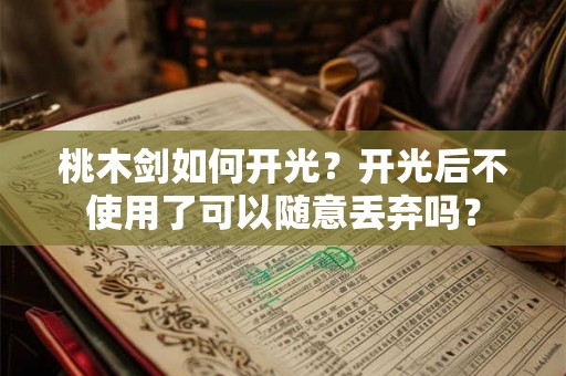 桃木剑如何开光？开光后不使用了可以随意丢弃吗？
