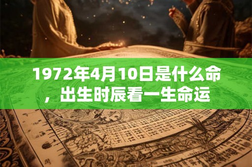 1972年4月10日是什么命,出生时辰看一生命运 1972年4月10日是什么命,出生时辰看一生命运