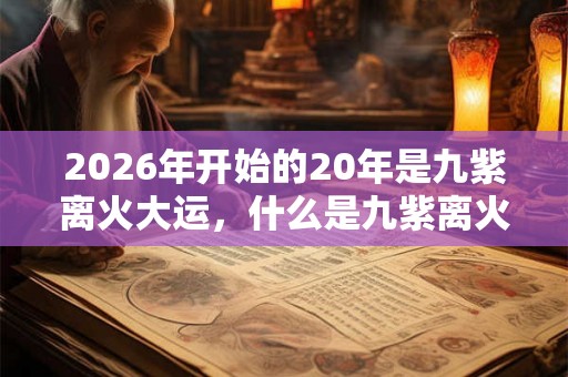 2026年开始的20年是九紫离火大运,什么是九紫离火年 2026年开始的20年是九紫离火大运,什么是九紫离火年