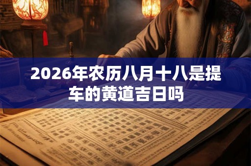 2026年农历八月十八是提车的黄道吉日吗