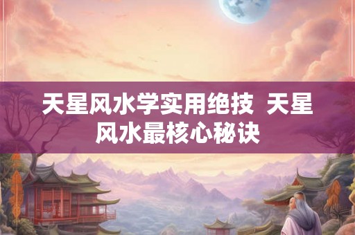 天星风水学实用绝技  天星风水最核心秘诀