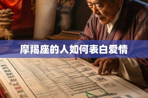 摩羯座的人如何表白爱情 摩羯座的人如何表白爱情