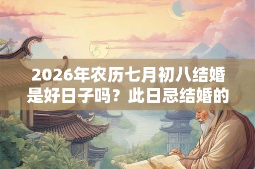 2026年农历七月初八结婚是好日子吗？此日忌结婚的生肖？