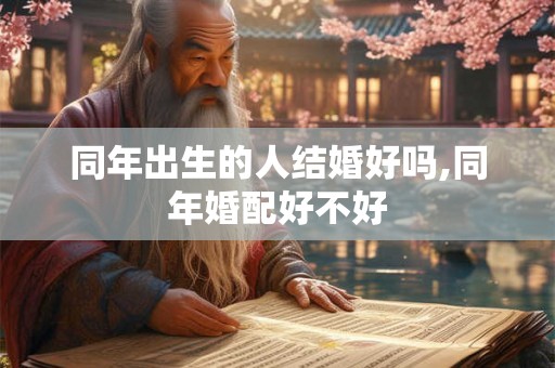 同年出生的人结婚好吗,同年婚配好不好