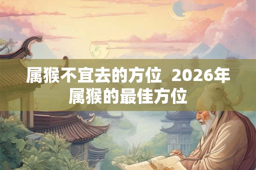 属猴不宜去的方位  2026年属猴的最佳方位