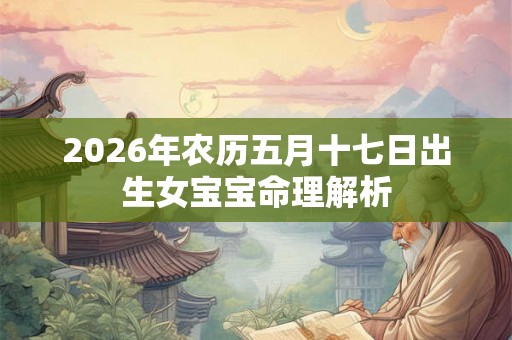 2026年农历五月十七日出生女宝宝命理解析
