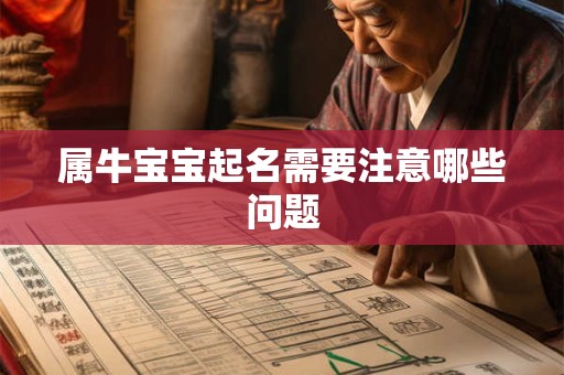 属牛宝宝起名需要注意哪些问题