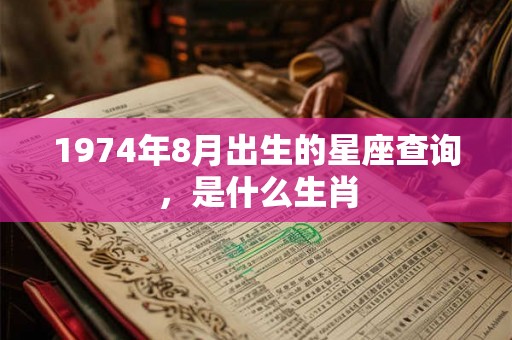 1974年8月出生的星座查询，是什么生肖