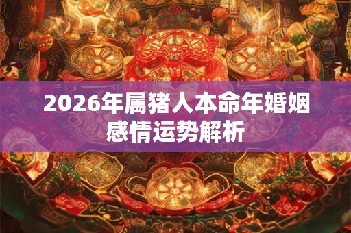 2026年属猪人本命年婚姻感情运势解析
