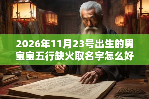 2026年11月23号出生的男宝宝五行缺火取名字怎么好