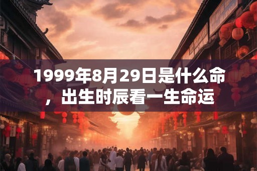 1999年8月29日是什么命，出生时辰看一生命运