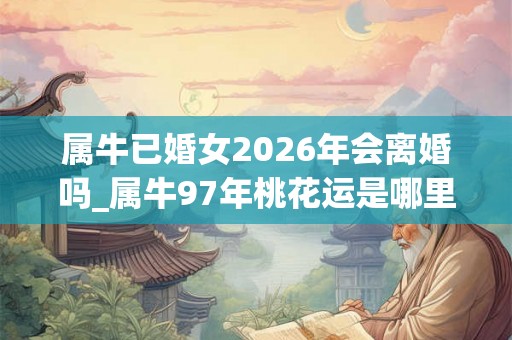 属牛已婚女2026年会离婚吗_属牛97年桃花运是哪里