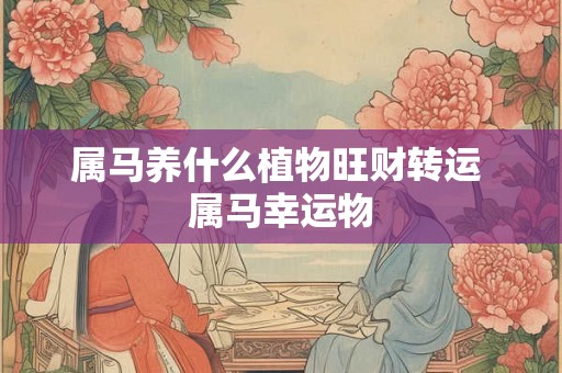 属马养什么植物旺财转运 属马幸运物