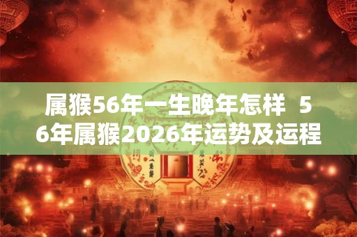 属猴56年一生晚年怎样  56年属猴2026年运势及运程每月运程