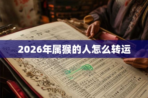 2026年属猴的人怎么转运