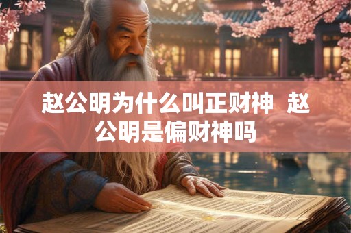 赵公明为什么叫正财神 赵公明是偏财神吗 赵公明为什么叫正财神 赵公明是偏财神吗