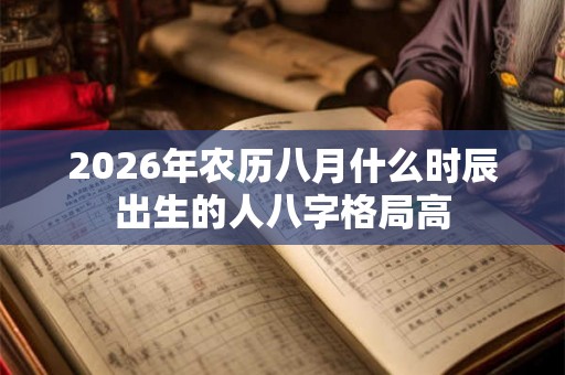 2026年农历八月什么时辰出生的人八字格局高