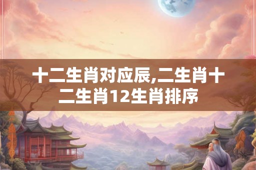 十二生肖对应辰,二生肖十二生肖12生肖排序 十二生肖对应辰,二生肖十二生肖12生肖排序
