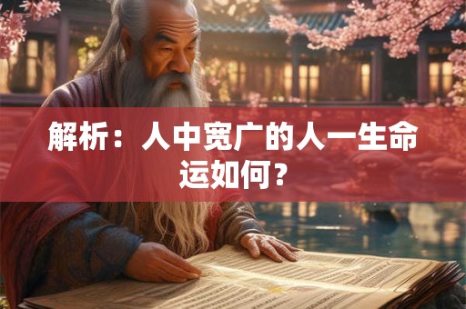 解析：人中宽广的人一生命运如何？