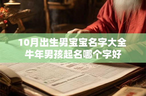 10月出生男宝宝名字大全 牛年男孩起名哪个字好
