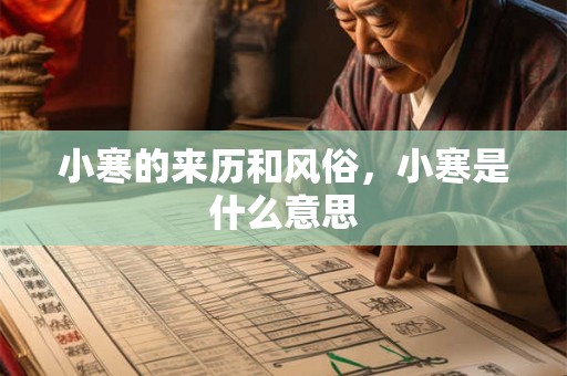 小寒的来历和风俗，小寒是什么意思