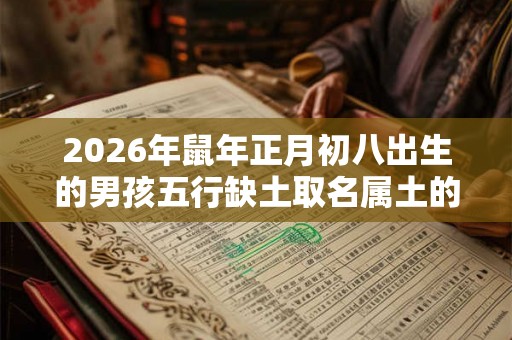 2026年鼠年正月初八出生的男孩五行缺土取名属土的字