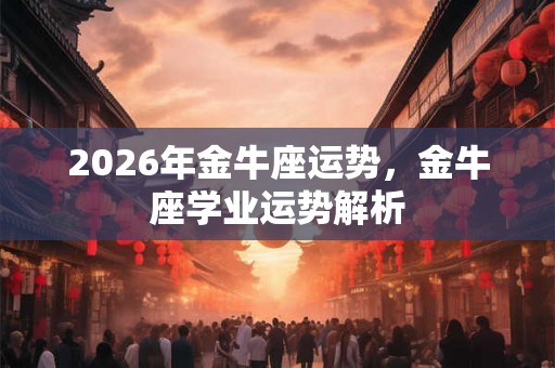 2026年金牛座运势，金牛座学业运势解析