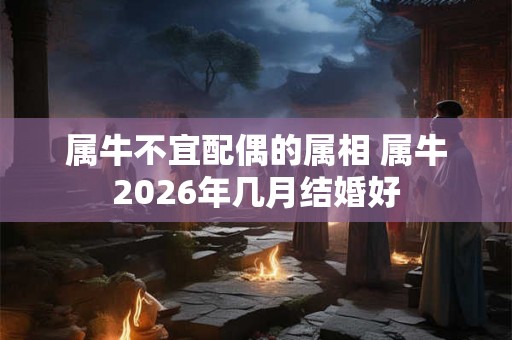 属牛不宜配偶的属相 属牛2026年几月结婚好