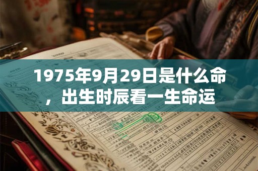 1975年9月29日是什么命，出生时辰看一生命运