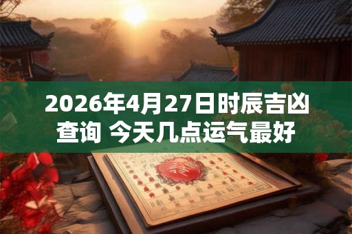 2026年4月27日时辰吉凶查询 今天几点运气最好