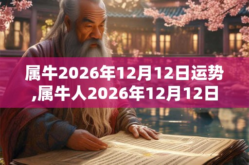 属牛2026年12月12日运势,属牛人2026年12月12日财运,生肖牛2026年12月12日运势