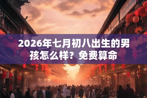 2026年七月初八出生的男孩怎么样？免费算命