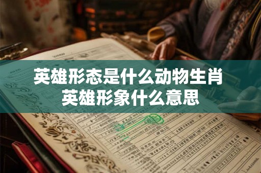 英雄形态是什么动物生肖 英雄形象什么意思