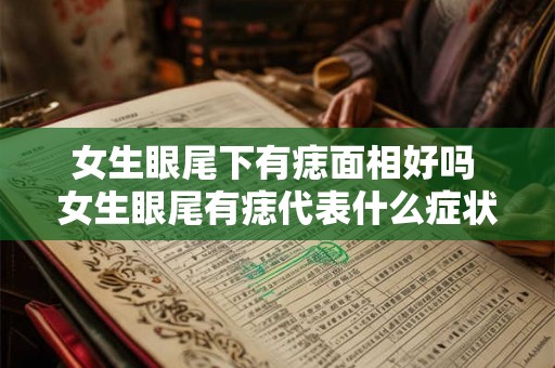 女生眼尾下有痣面相好吗 女生眼尾有痣代表什么症状