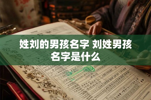 姓刘的男孩名字 刘姓男孩名字是什么