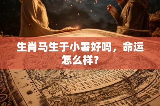 生肖马生于小暑好吗，命运怎么样？