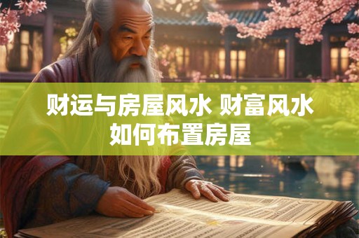 财运与房屋风水 财富风水如何布置房屋
