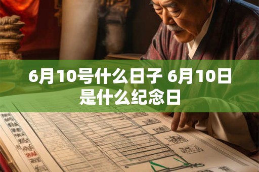 6月10号什么日子 6月10日是什么纪念日 6月10号什么日子 6月10日是什么纪念日
