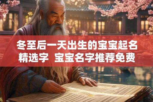冬至后一天出生的宝宝起名精选字  宝宝名字推荐免费