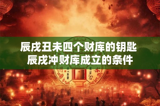 辰戌丑未四个财库的钥匙 辰戌冲财库成立的条件 辰戌丑未四个财库的钥匙 辰戌冲财库成立的条件